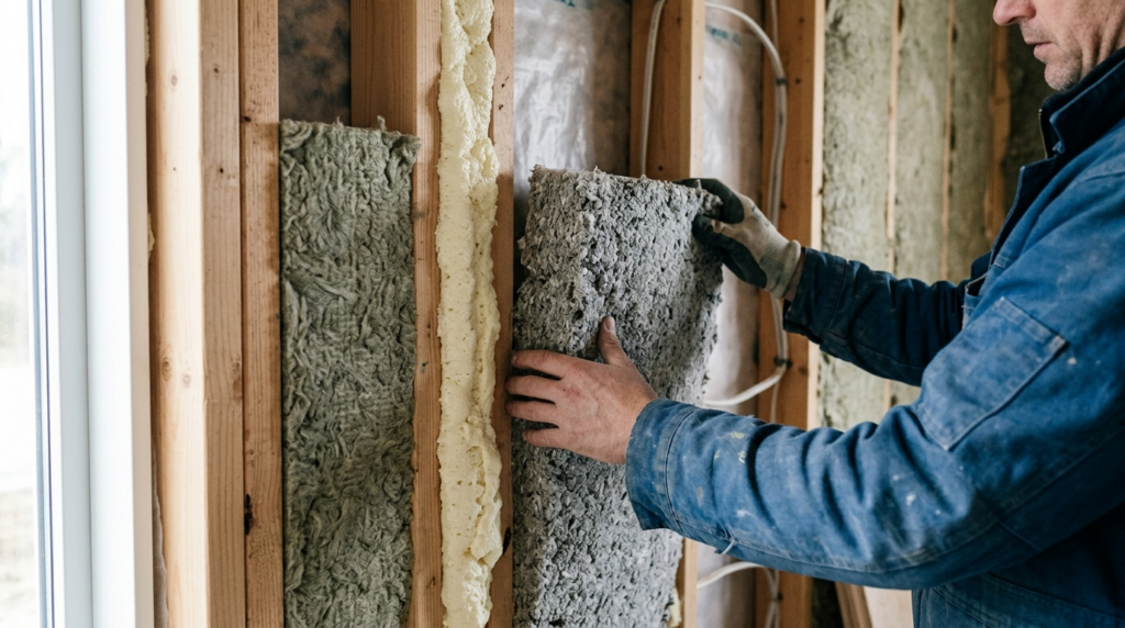 Close-up photorealistic image of thermal insulation material